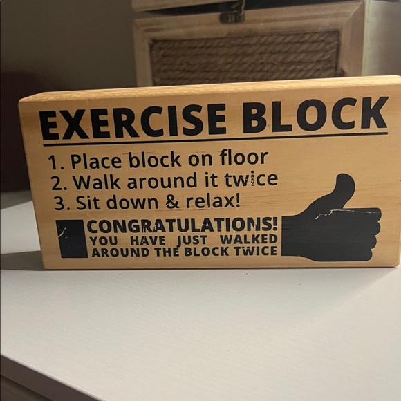 Humorous Exercise Block Sign - Picture 2 of 3